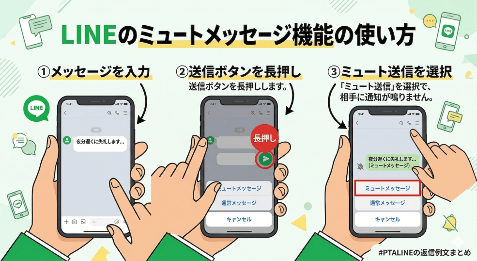 LINEのミュートメッセージの送信方法